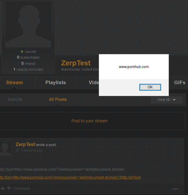 User Stream XSS