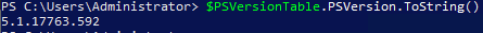 PowerShell Version String - 5.1.17763.592