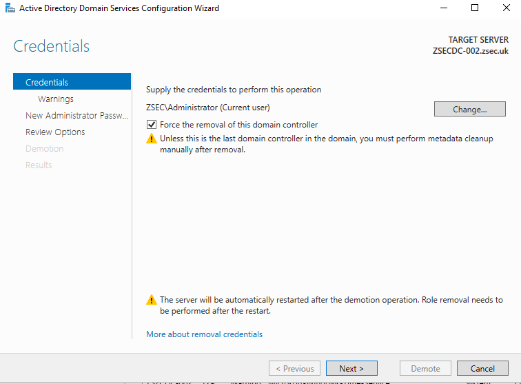 BYODC - Bring Your Own Domain Controller