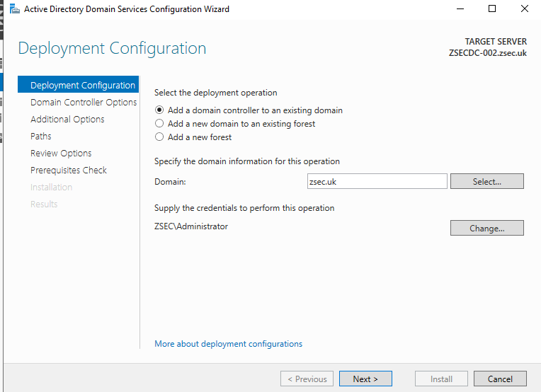 BYODC - Bring Your Own Domain Controller