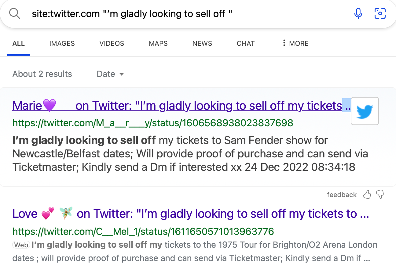 Ticket Fraud Scammers - An Investigation